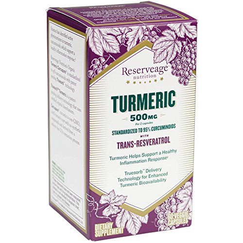 Reserveage - Turmeric with Resveratrol, Supports a Healthy Inflammation Response, 60 capsules