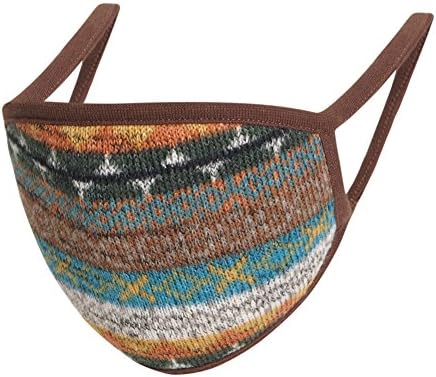 Nordic Island Unisex Fashion Organic Cotton Mask (Large, Canyon Brown)