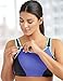 Glamorise Women's Plus-Size Adjustable Support Wire Sport Bra, Purple/Black, 42DD