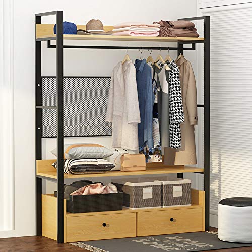 Tribesigns FreeStanding Closet Organizer,Heavy Duty Clothes Rack with