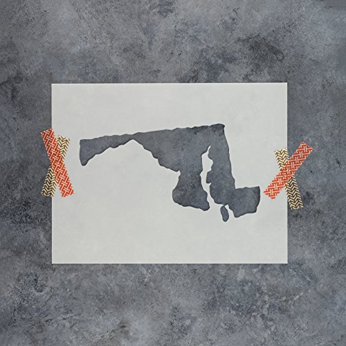 Maryland State Stencil Template - Reusable Stencil with Multiple Sizes Available