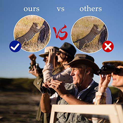 Fernglas 12 * 42 wasserdicht, Fernglas mit Nachsicht, Faltbares langlebiges Fernglas BAK4 FMC und Weitwinkelokular… – Bild 5