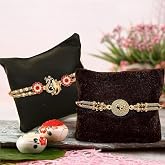 TIED RIBBONS Set of 2 Rakhi for Brother with Gift | Rakhi for Bhaiya | Roli Tikka - Raksha bandhan Rakhi Bracelet for Brother Rakhi 2 Set | Rakhi Thread