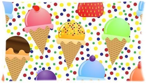 Custom Colorful and Sweet Icecream Rectangle Soft Pillow Case Standard Size 20x36