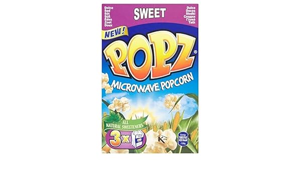 Popz Microondas Palomitas De Maíz Dulce 3 X 90g: Amazon.es ...