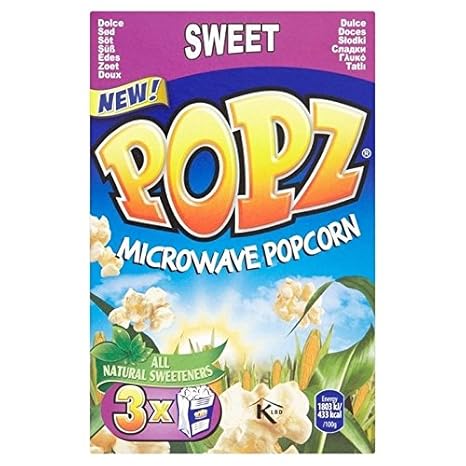 Popz Microondas Palomitas De Maíz Dulce 3 X 90g: Amazon.es ...