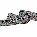 Halloween Bats Spiders Web Pattern Printed 1 Inch Grosgrain Ribbon (Multicolor-A)