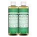 Dr. Bronner's - Pure-Castile Liquid Soap (Almond, 16 ounce, 2-Pack) - Made with Organic Oils, 18-in-1 Uses: Face, Body, Hair, Laundry, Pets and Dishes, Concentrated, Vegan, Non-GMO
