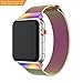 YaYuu Apple watch bands 38mm/42mm, wristband Stainless Steel Mesh Loop with Adjustable Magnetic Closure Replacement iWatch Band Bracelet Smart Strap Series 3 Series 2 Series 1 Sport and Edition