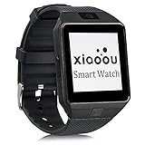 321OU Bluetooth Smart Watch Phone DZ09 with Camera Pedometer Support SIM Card TF Card for iPhone IOS Samsung LG Android Smartphones (Black)