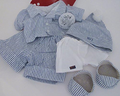 Blue Jean Teddy Pajama Outfit for 13"-14" Stuffed Animals and Dolls 4PC Set