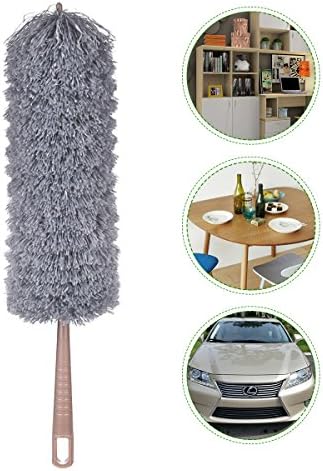 Microfiber duster - Feather duster very lightweight and flexible - Can be cleaned - Velvet-free cloth, suitable for ceiling fans, cathedral ceilings, TVs and bookshelves