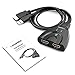 LANGREE 4K 1x2 HDMI Splitter, 1 Input to 2 Outputs HDMI Signal Distributor, Built-In HDMI Source Cable and USB Cable, Support Ultra HD 1080P 3D for Apple TV PS3 PS4 Xbox Blu-ray