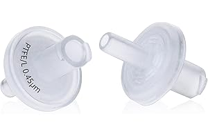 Welded Syringe Filters, Pack of 100, [PTFE Hydrophilic Membrane] Diameter 13 mm Pore Size 0.45 μm Filtration by Labfil