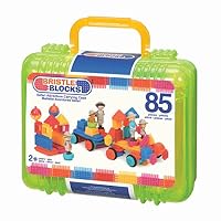Bristle Blocks by Battat - The Official Bristle Blocks - 85 Pieces in a Carry Case - Creativity Building Toys for Dexterity and Fine Motricity - BPA Free 2 years +