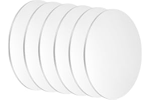 uxcell 6Pcs Aluminum Disc, 3"(80mm) Diameter 0.04"(1mm) Thickness 5052 Aluminum Circle Plates Round Sheets for Metal Stamping