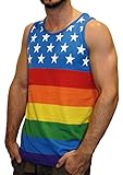Patriotic American Rainbow Colors Flag Tank Top Shirt