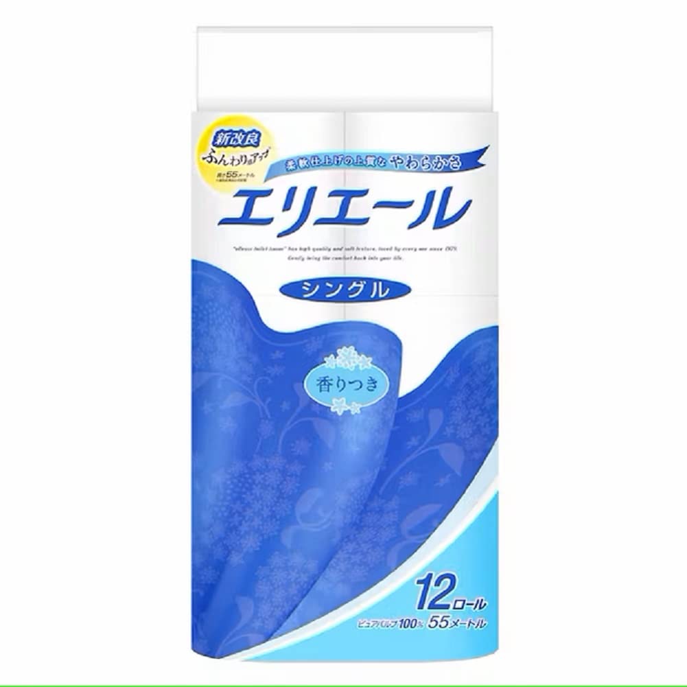 エリエール トイレットペーパー 55m×12ロール シングル パルプ100% リラックス感のある香り商品画像