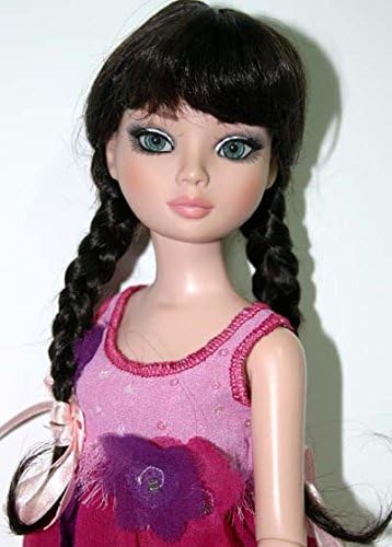 Monique Gold Collection Black Wig with Braids and Bangs Size 6-7 Ellowyne Kish Tonner - La Belle