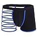 YiZYiF Men's Hollowed Straps One Side Mesh Boxer Briefs Underwear (Blue)