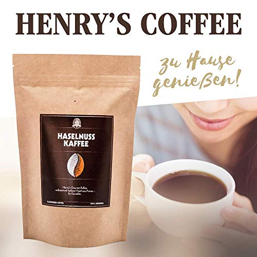 Henry´s Haselnuss Kaffee 1000g - Gourmet Kaffee mit feinsten Aromen verfeinert - handwerkliche Röstung - Premium… – Bild 3