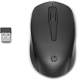 HP 150 Wireless Mouse 1600 DPI 2.4GHz Receiver Ambidextrous Black