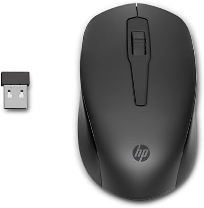 HP 150 Wireless Mouse 1600 DPI 2.4GHz Receiver Ambidextrous Black