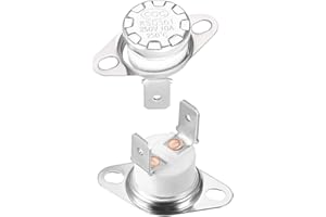 uxcell KSD301 Thermostat 250°C/482°F 10A Normally Closed N.C Adjust Snap Disc Temperature Switch for Microwaves,Oven,Coffee Maker 2pcs,Ceramic Material