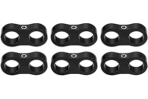 HARFINGTON 6 Pcs 10AN Hose Separator Clamp 19mm 3/4" ID Fuel Line Mounting Clamps Aluminum Hose Fitting Adapter Divider for O
