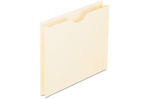 Pendaflex File Jackets, Letter Size, Manila, 2" Expansion, Reinforced Straight-Cut Tabs with Thumb Cut, 50 per Box (22200EE), Beige