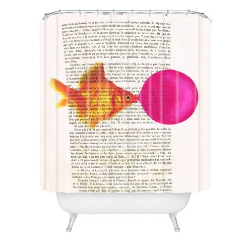 Deny DesignsCoco de Paris Goldfish With Bubblegum Shower Curtain, 69" x 72"