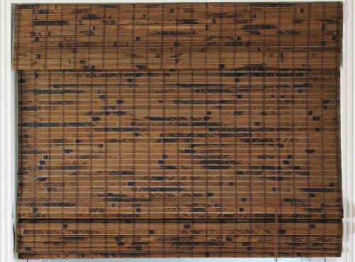 Calyx Interiors Bamboo Roman Shade, 25-Inch Width by 54-Inch Height, Java Vintage
