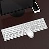 Wireless-Keyboard-Mouse-Combo-Jelly-Comb-KUS015-Ultra-Slim-Full-Size-Rechargeable-24G-USB-Keyboard-Mouse-Set-QWERTY-UK-Layout-Mouse-not-Rechargeable-for-PC-Computer-Laptop-White-and-Silver Wireless Keyboard Mouse Combo, Jelly Comb KUS015 Ultra Slim Full Size Rechargeable 2.4G USB Keyboard & Mouse Set QWERTY…