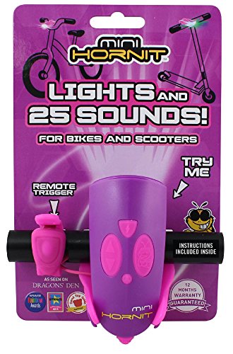 Hornit MINI HORNIT PUPI Fun Horn and light gift for kids bike & scooters, Pink and Purple - Thumbnail 3