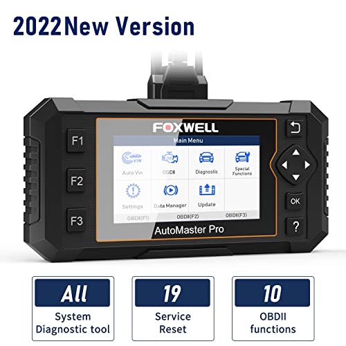 FOXWELL OBD2 Scanner,NT644 Elite All System Diagnostic Scanner with 19 Reset ServiceABS