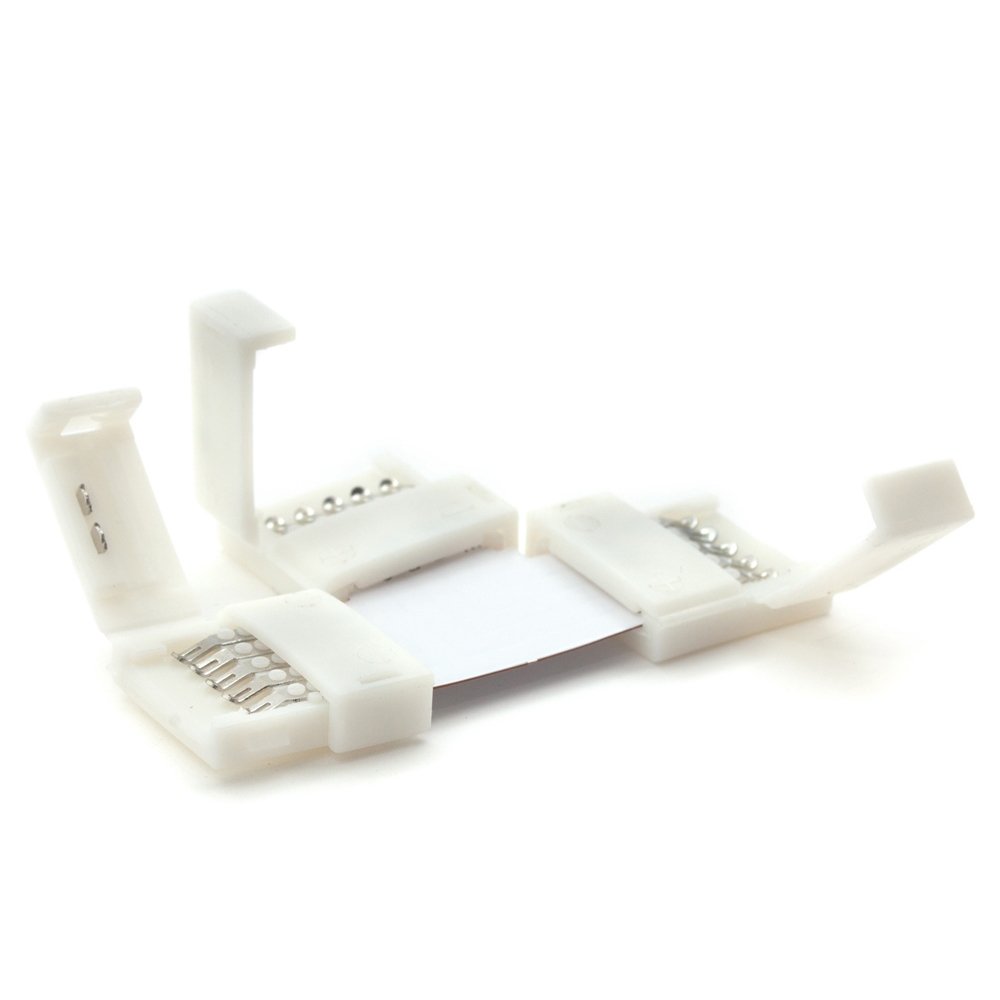 RGBW 5-PIN T - Clip Connector 12 mm LED Strip Connector SMD5050; T-Connector RGB + White - RGB+W