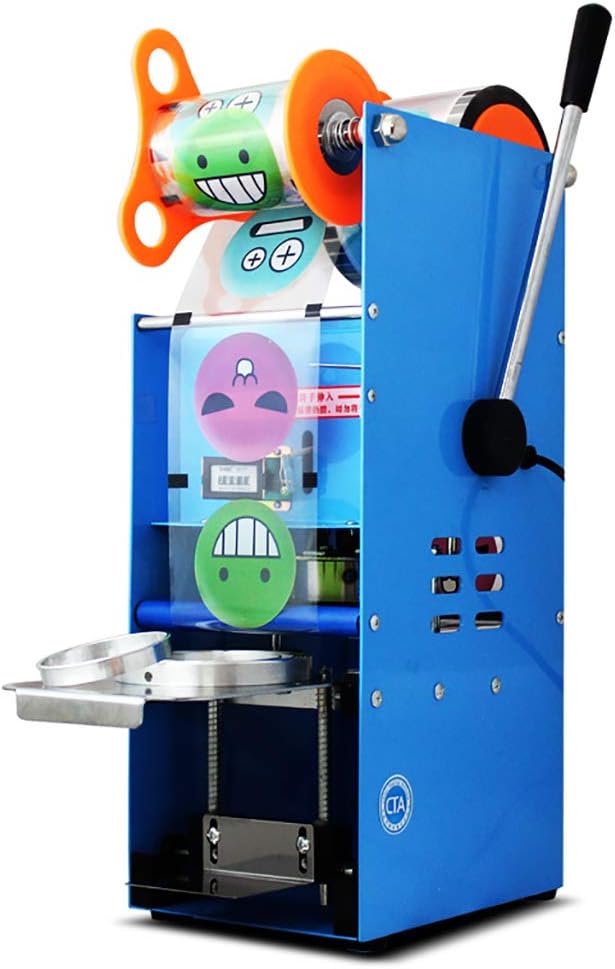 Sealer Semi-auto Plastic Drink Cup Machine, Bubble Tea Sealing Machine, High Powe300W Automatic Bubble Tea Cup Sealing Machine