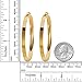 wowshow Large Hoops Earrings for Women, Big Hoop Earrings 14K Real Gold Plated Flat Gold Hoop Earrings for Women Lightweight