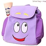MS Made Dora the Explorer Soft Plush Backpack Rescue Bag, Purple