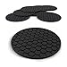 Glogex Black Silicone Drink Coaster Set of 8, Prevents Furniture and Tabletop Damages, Absorbs Spills and Condensation