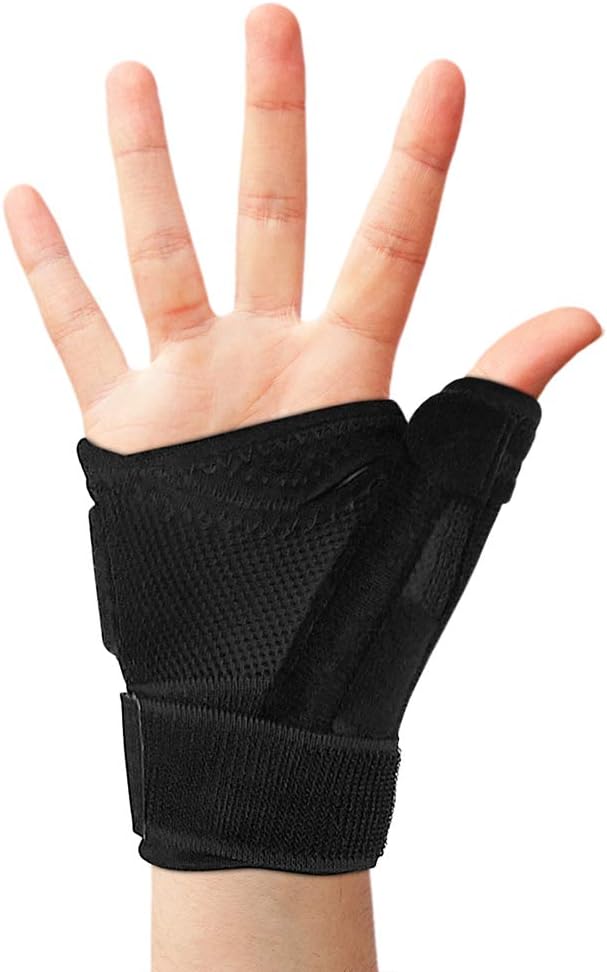 Thumb Brace - Thumb Spica Splint for Arthritis, Tendonitis and More. Fits Both Right Hand and Left Hand for Men and Women. Wrist, Hand, and Thumb Stabilizer Immobilizer. Trigger Thumbs Support Braces: Health & Personal Care