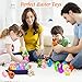 MOMOTOYS 12 Packs Easter Eggs Basket Stuffers Plush Bunnies Plastic Easter Eggs Fillers Kids Party Favors Surprise Easter Eggs Hunt Games Supplies Birthday Gifts Toddler Girls Toys Goodies bags