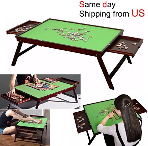 Foldable Jigsaw Puzzle Table Folding Tilting Table 1000 pcs Mat BSP Storage Desk