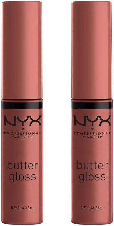 NYX Butter Gloss Praline Duo Pack Non-Sticky Lip Gloss 2x Praline Praline