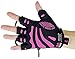 Women Gym Gloves Protect Your Hands & Improve Your Grip - Pink & Black Weightlifting Gloves - Easy to Pull On & Off - Adjustable Fit (Pink, Medium)