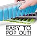 Thermo Tank Ice Stick Tray - Easy Ice Cube Trays for Water Bottles - Set of 3 Trays, 10 Sticks (3, Mint Blue, Lime Green, Purple)