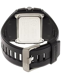 Timex - Reloj de pulsera para hombre con cuadrícula LCD   esfera negra con correa de resina negra