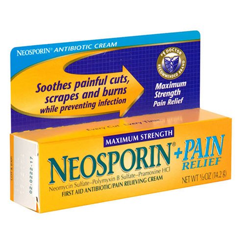 Neosporin Plus Pain Relief First Aid Antibiotic/Pain Relieving Cream, Maximum Strength 0.5-Ounce Tubes (Pack of... image