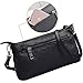Lecxci Womens Small Leather Crossbody Bag, Zipper Clutch Phone Wallet Purse with [6 Card Slots] for Women (Black)