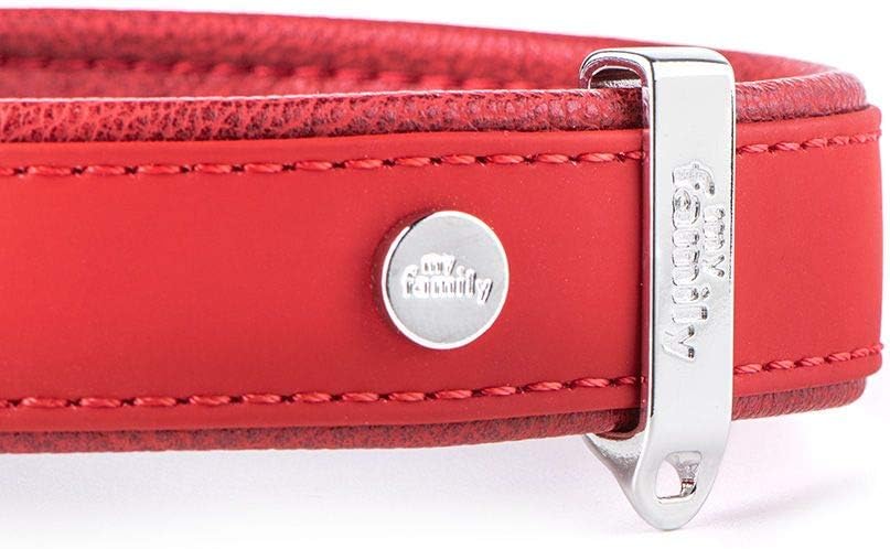 Myfamily faux leather Collar Made in Italy Bilbao Collection, Red, 37-45 cm - Image 3